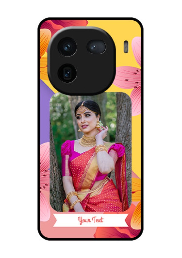 iQOO 12 5G Custom Glass Phone Case - 3 Image With Vintage Floral Design