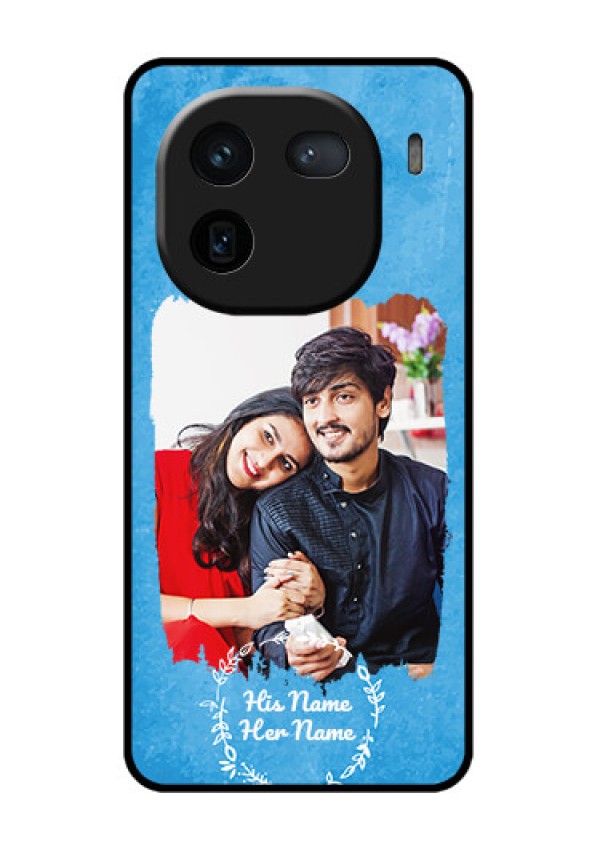 iQOO 12 5G Custom Glass Phone Case - Blue Color Vintage Design