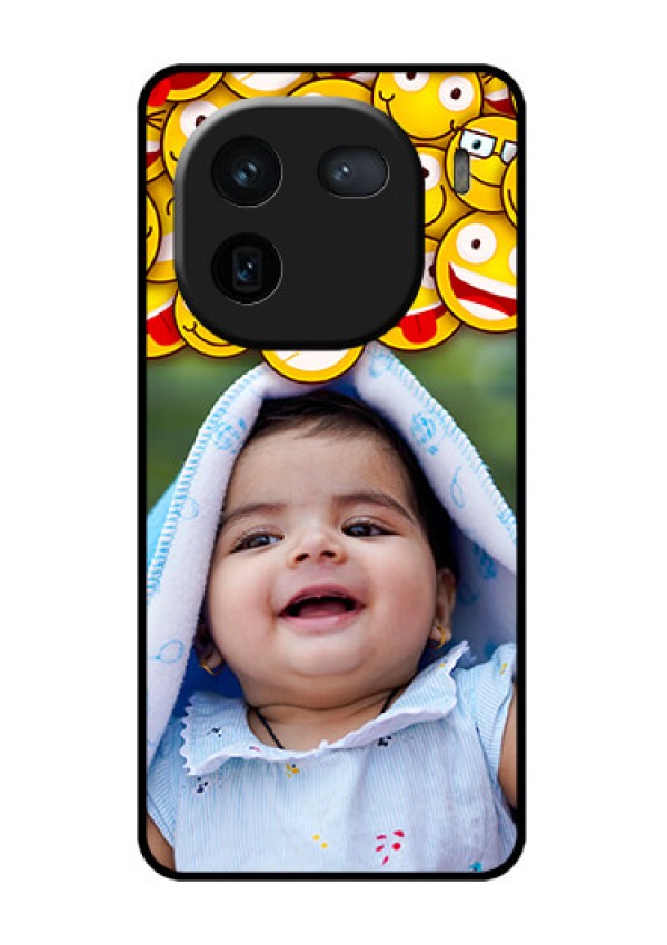iQOO 12 5G Custom Glass Phone Case - With Smiley Emoji Design