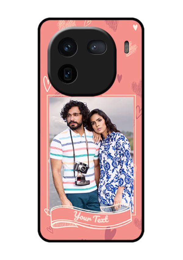 iQOO 12 5G Custom Glass Phone Case - Love Doodle Art Design