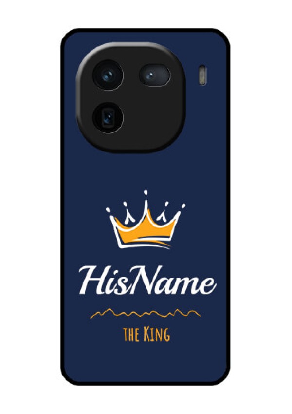 iQOO 12 5G Custom Glass Phone Case - King With Name Design