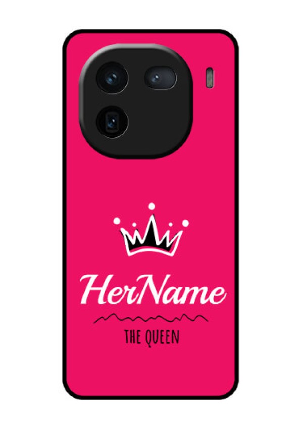 iQOO 12 5G Custom Glass Phone Case - Queen With Name Design