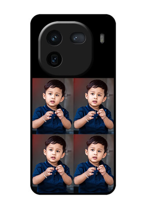iQOO 12 5G Custom Glass Phone Case - 4 Image Holder Design