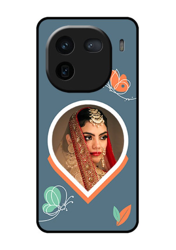 iQOO 12 5G Custom Glass Phone Case - Droplet Butterflies Design