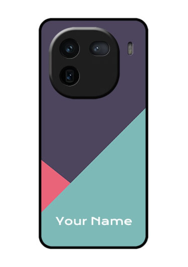 iQOO 12 5G Custom Glass Phone Case - Tri Color Abstract Design
