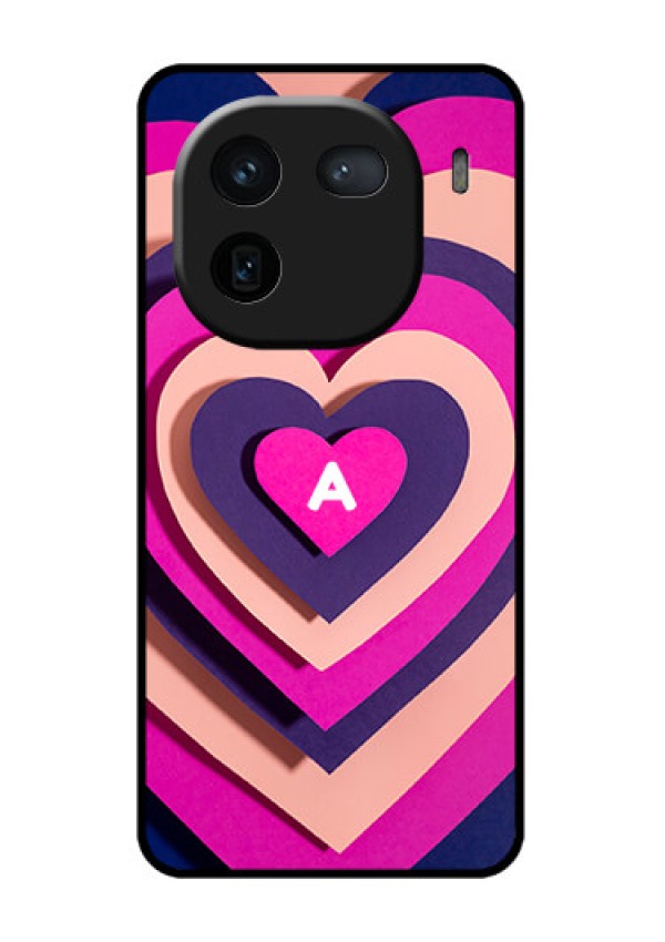 iQOO 12 5G Custom Glass Phone Case - Cute Heart Pattern Design