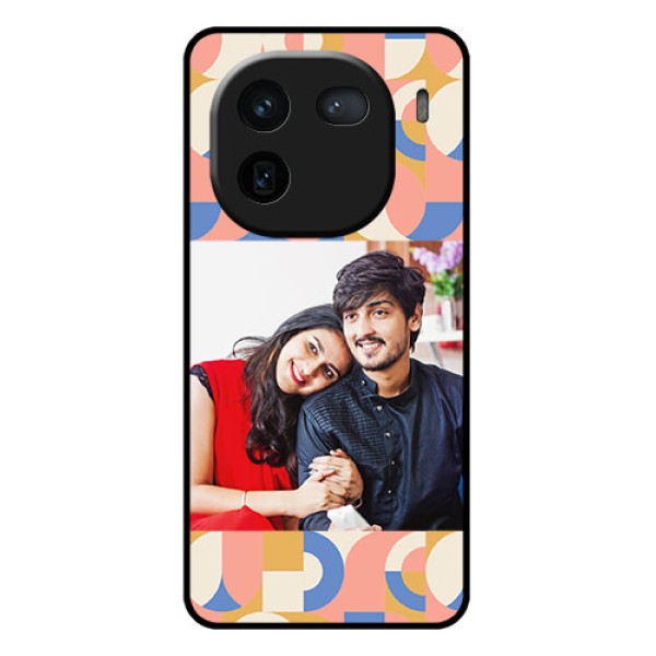 iQOO 12 5G Custom Glass Phone Case - Semi - Circle Maze Pattern Design