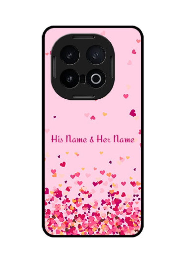 iQOO 13 5G Custom Glass Phone CaseFloating Hearts Design