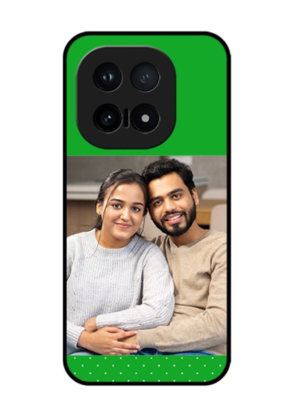 iQOO 15 5G Custom Glass Phone Case - Green Pattern Design