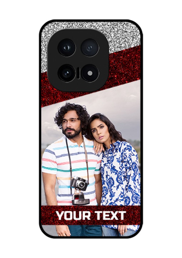 iQOO 15 5G Custom Glass Phone Case - Image Holder With Glitter Strip Design