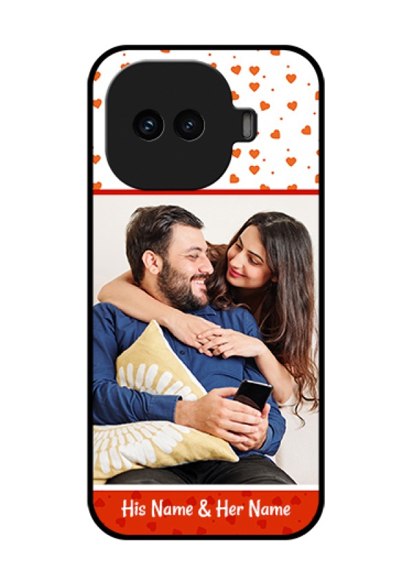 iQOO 15R 5G Custom Glass Phone Case - Orange Love Symbol Design