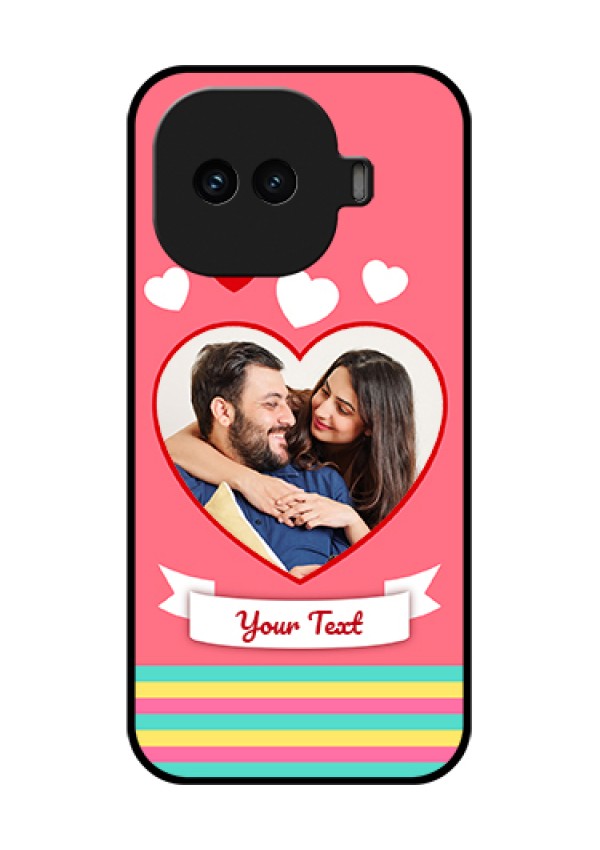iQOO 15R 5G Custom Glass Phone Case - Love Shapes Doodle Design
