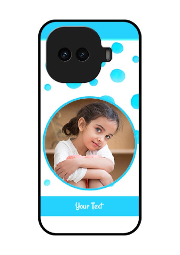 iQOO 15R 5G Custom Glass Phone Case - Blue Bubbles Pattern Design