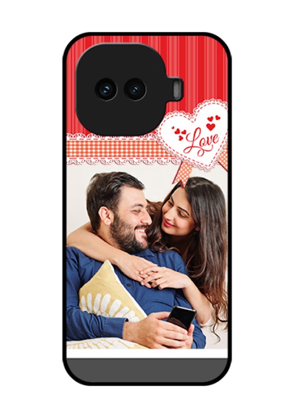 iQOO 15R 5G Custom Glass Phone Case - Red Love Pattern Design