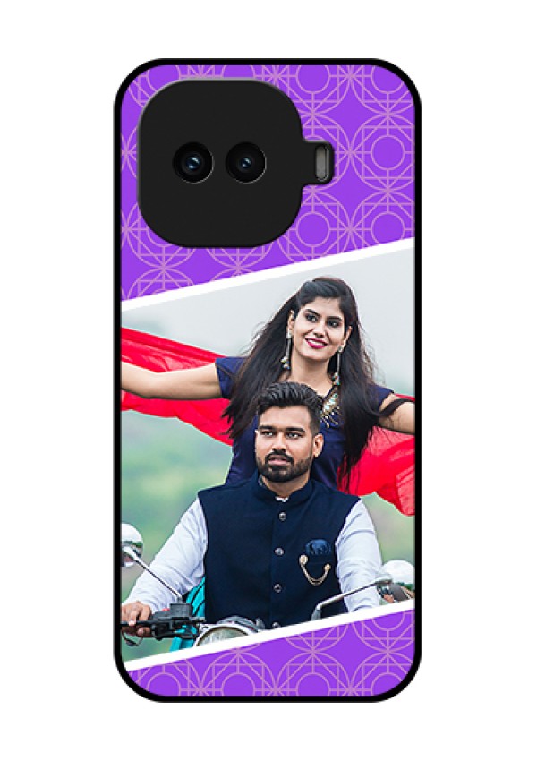iQOO 15R 5G Custom Glass Phone Case - Violet Color Pattern Design