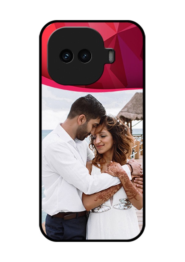 iQOO 15R 5G Custom Glass Phone Case - Red Abstract Design
