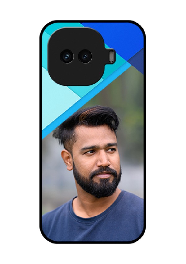 iQOO 15R 5G Custom Glass Phone Case - Blue Pattern Design