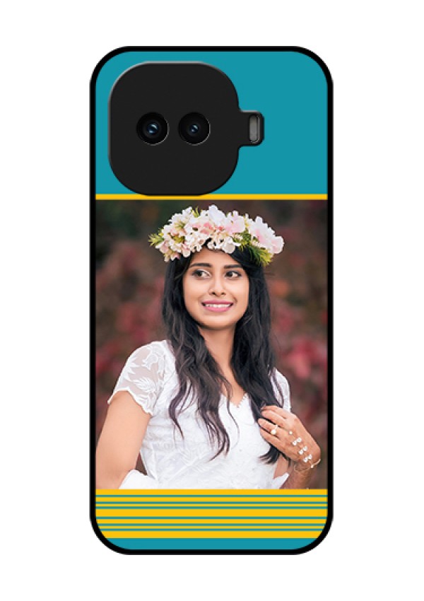 iQOO 15R 5G Custom Glass Phone Case - Yellow & Blue Design