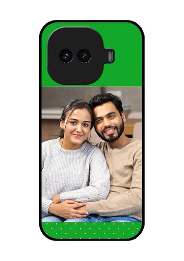 iQOO 15R 5G Custom Glass Phone Case - Green Pattern Design