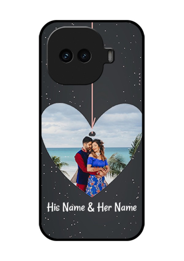 iQOO 15R 5G Custom Glass Phone Case - Hanging Heart Design