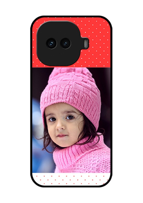 iQOO 15R 5G Custom Glass Phone Case - Red Pattern Design