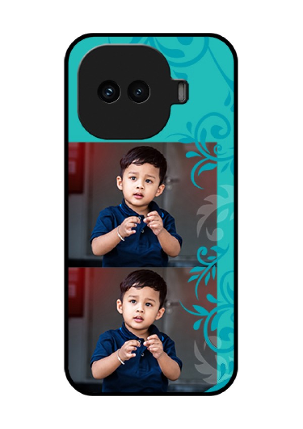 iQOO 15R 5G Custom Glass Phone Case - With Photo And Green Floral Design