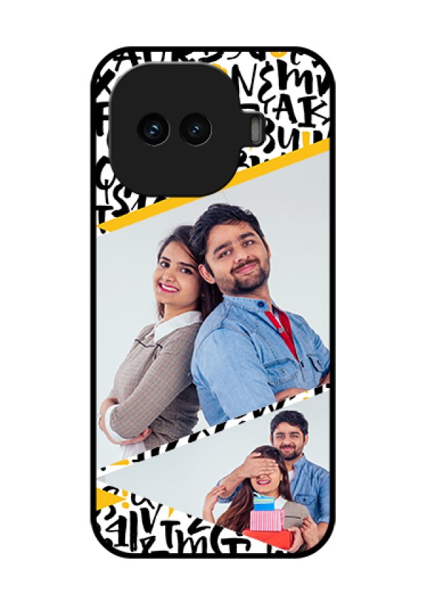 iQOO 15R 5G Custom Glass Phone Case - Letters Pattern Design
