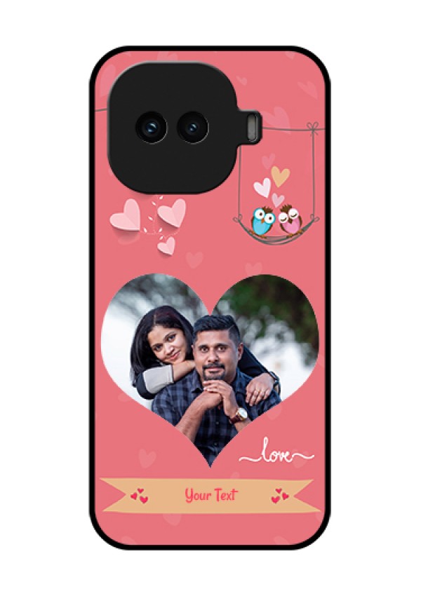 iQOO 15R 5G Custom Glass Phone Case - Peach Color Love Design