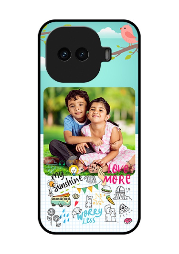 iQOO 15R 5G Custom Glass Phone Case - Doodle Love Design