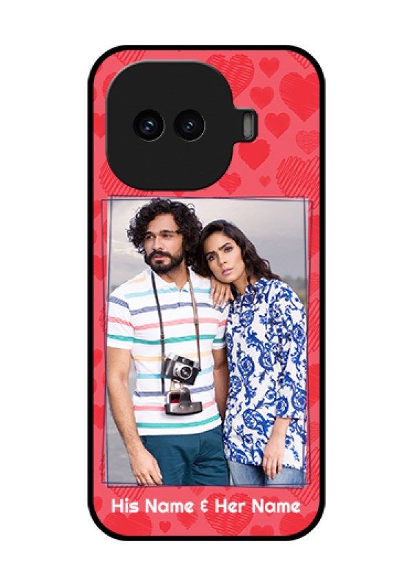 iQOO 15R 5G Custom Glass Phone Case - With Red Heart Symbols Design