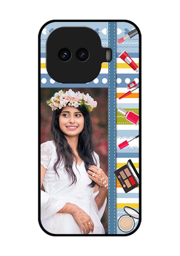 iQOO 15R 5G Custom Glass Phone Case - Makeup Icons Design