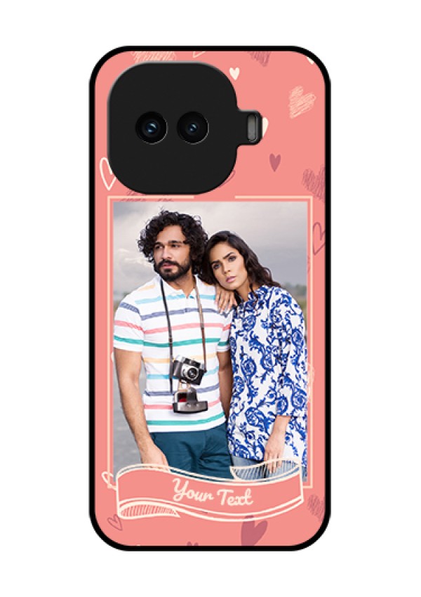 iQOO 15R 5G Custom Glass Phone Case - Love Doodle Art Design