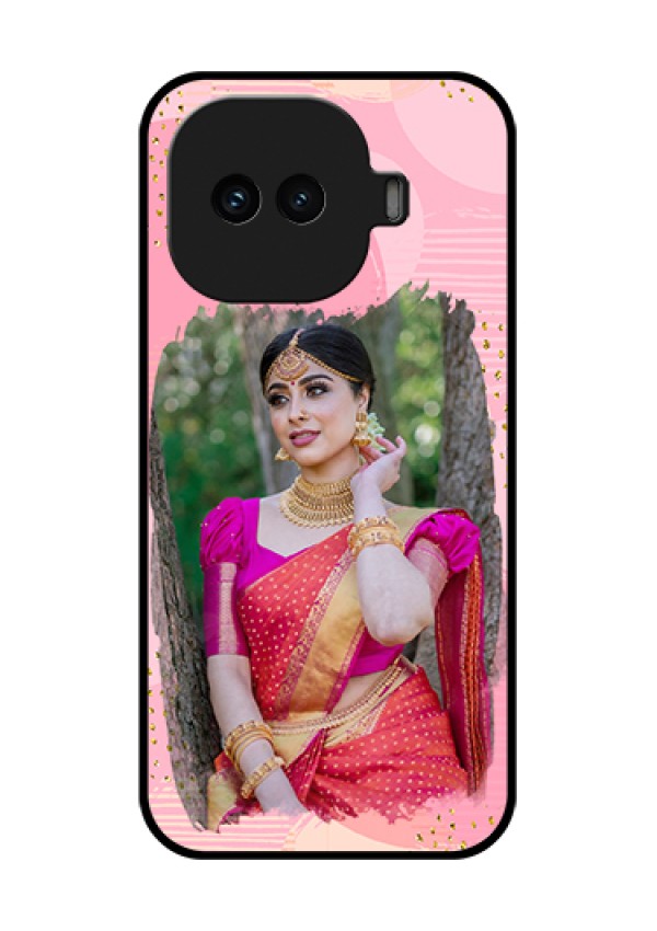 iQOO 15R 5G Custom Glass Phone Case - Gold Glitter Splash Design