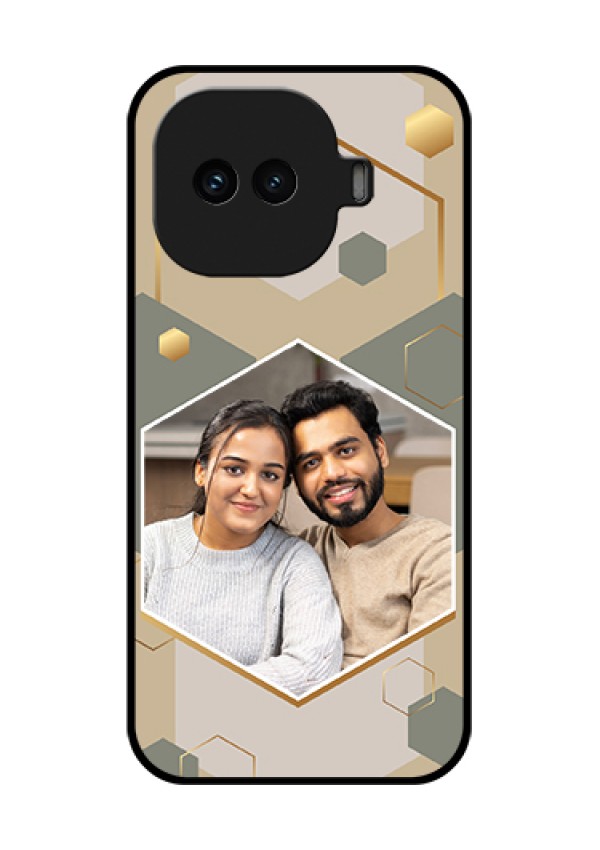 iQOO 15R 5G Custom Glass Phone Case - Stylish Hexagon Pattern Design