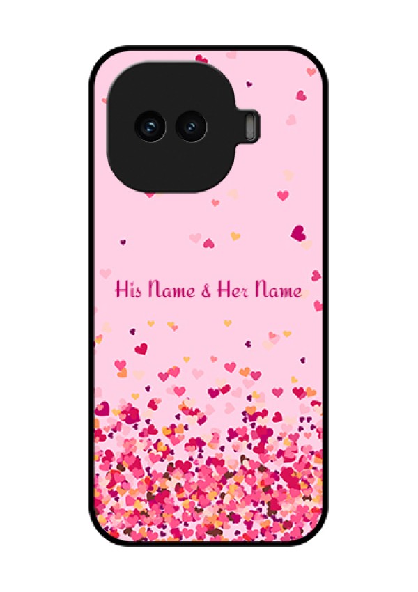iQOO 15R 5G Custom Glass Phone Case - Floating Hearts Design