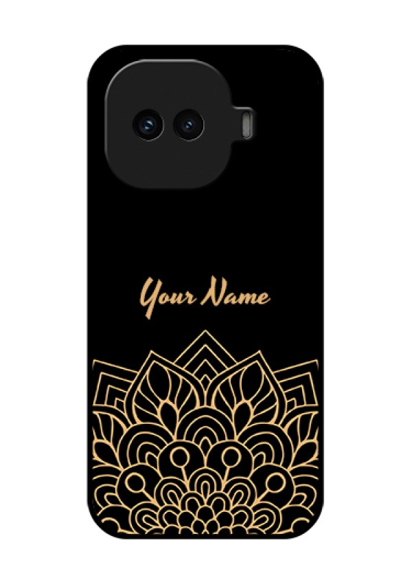 iQOO 15R 5G Custom Glass Phone Case - Golden Mandala Design