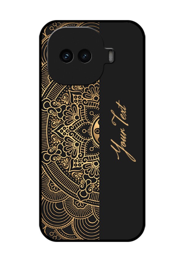 iQOO 15R 5G Custom Glass Phone Case - Mandala Art With Custom Text Design