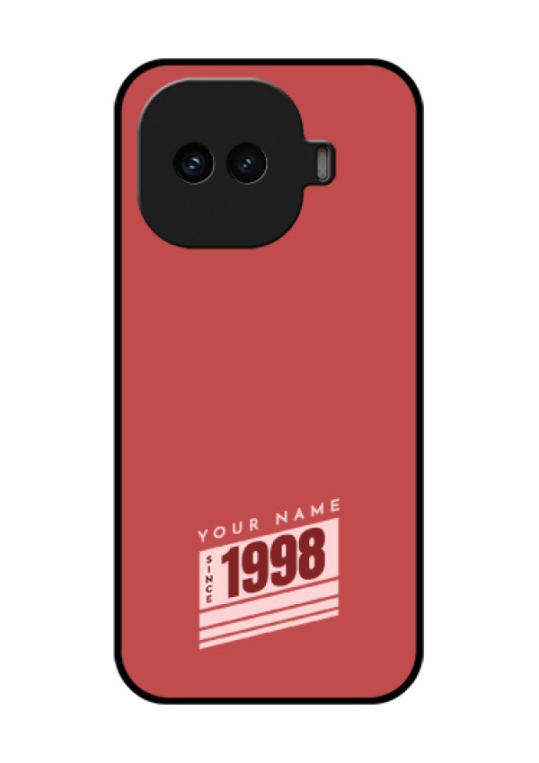 iQOO 15R 5G Custom Glass Phone Case - Red Custom Year Of Birth Design