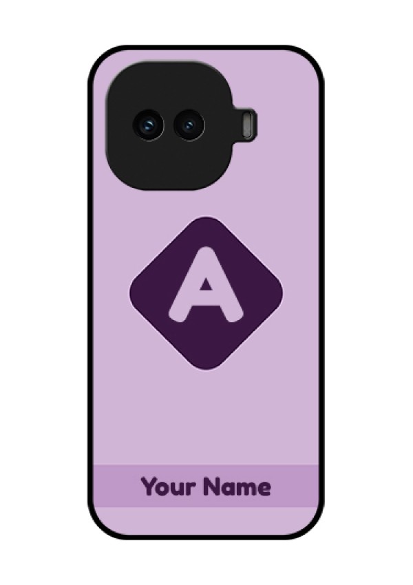 iQOO 15R 5G Custom Glass Phone Case - Custom Letter In Curved Badge Design