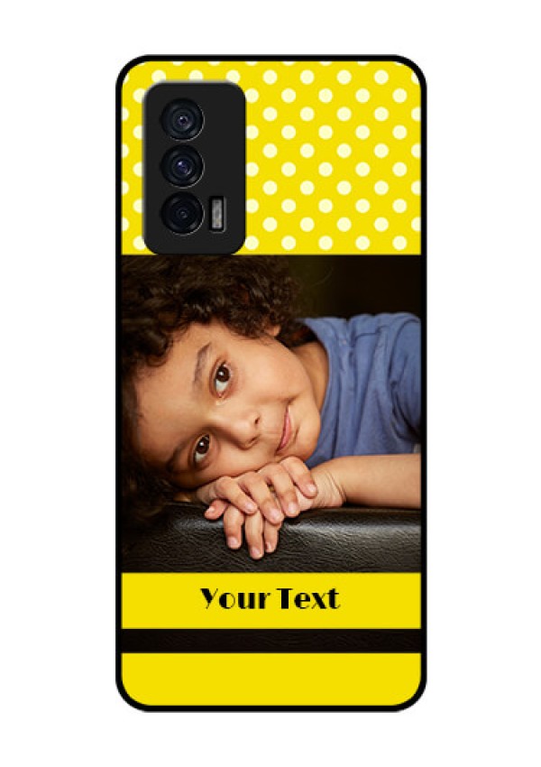 iQOO 7 5G Custom Glass Phone Case - Bright Yellow Case Design