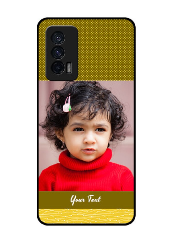 iQOO 7 5G Custom Glass Phone Case - Simple Green Color Design