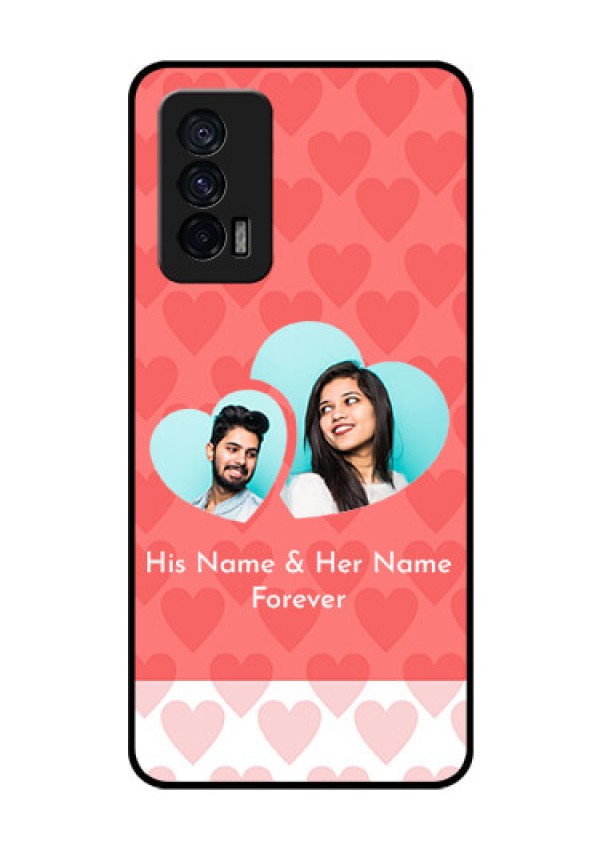 iQOO 7 5G Personalized Glass Phone Case - Couple Pic Upload Design