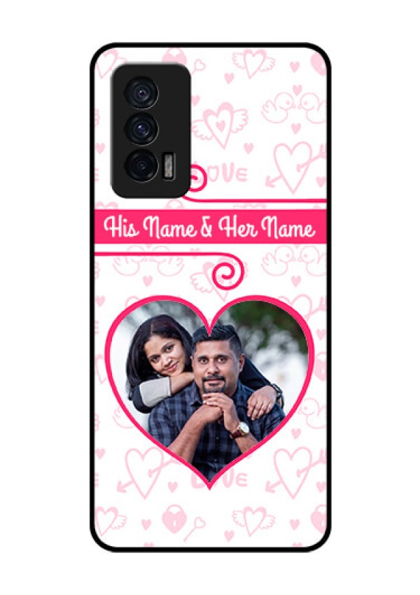 iQOO 7 5G Personalized Glass Phone Case - Heart Shape Love Design