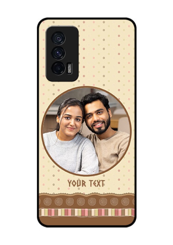 iQOO 7 5G Custom Glass Mobile Case - Brown Dotted Mobile Case Design
