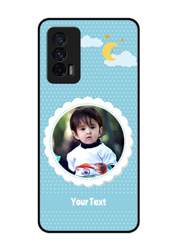 iQOO 7 5G Personalised Glass Phone Case - Violet Pattern Design