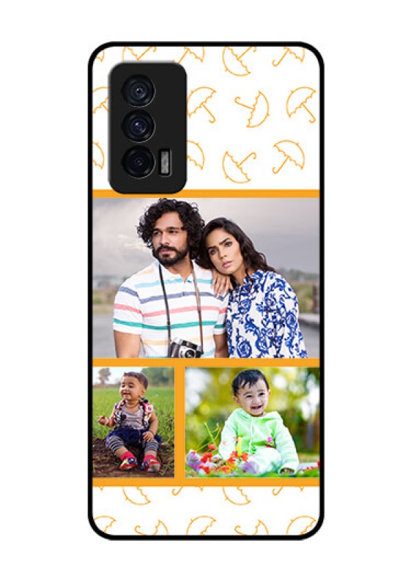 iQOO 7 5G Custom Glass Mobile Case - Yellow Pattern Design