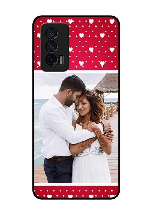 iQOO 7 5G Photo Printing on Glass Case - Hearts Mobile Case Design