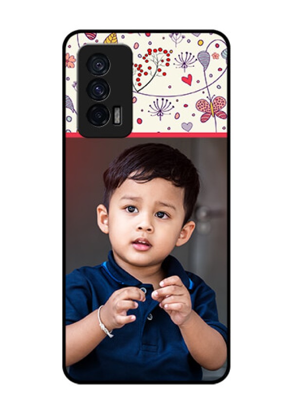 iQOO 7 5G Custom Glass Mobile Case - Premium Floral Design