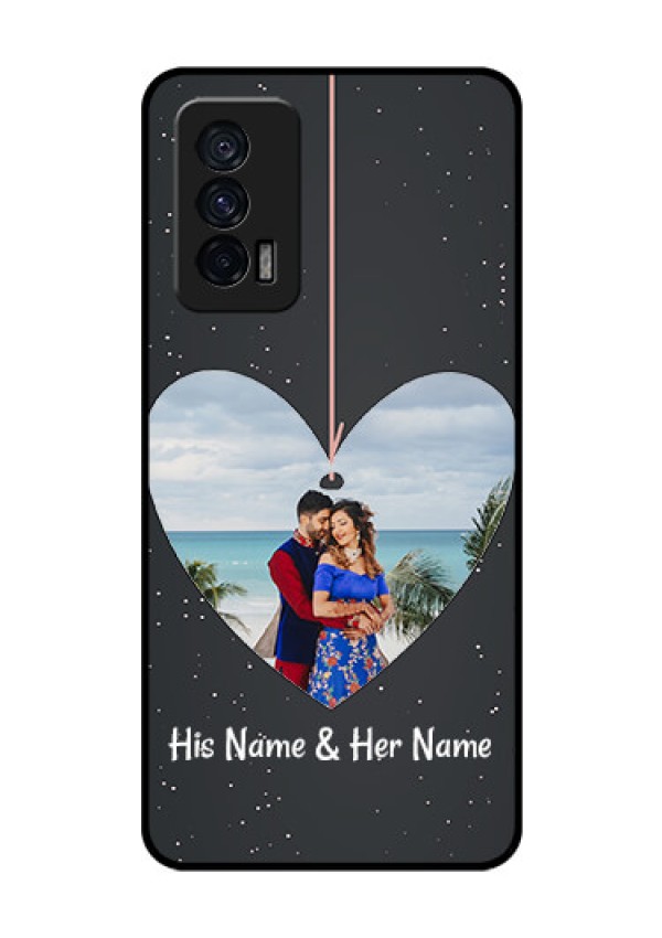 iQOO 7 5G Custom Glass Phone Case - Hanging Heart Design
