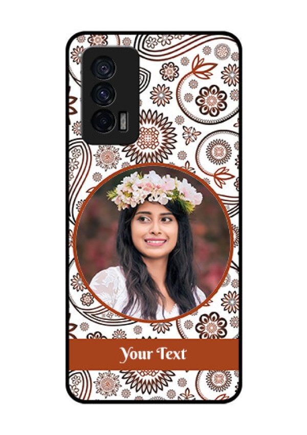 iQOO 7 5G Custom Glass Mobile Case - Abstract Floral Design 